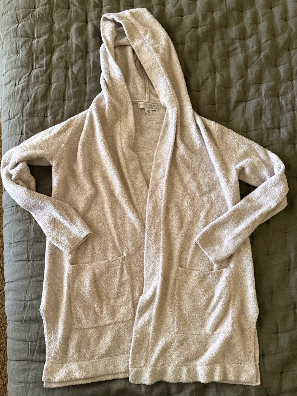 Barefoot Dreams CozyChic Lite Cardigan - Creamy Dove Gray